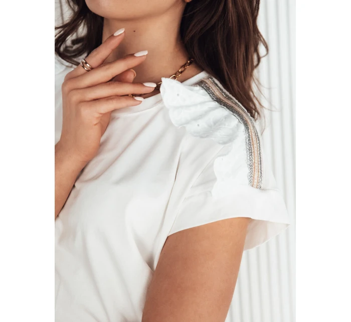 Dámské boho tričko ecru Dstreet model 21972872 - FashionStreet