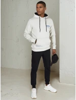 Pánská mikina s kapucí světle šedá model 21976042 - Dstreet Pánská mikina s kapucí světle šedá model 21976042 - Dstreet