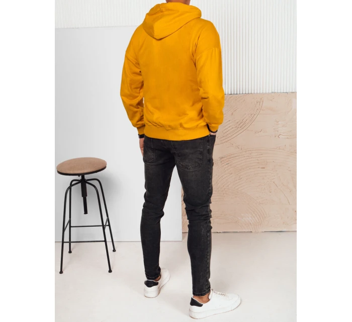 Pánská žlutá mikina s potiskem FashionStreet BX5716 Pánská žlutá mikina s potiskem FashionStreet BX5716