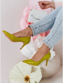 Dámské jehlové boty CRANTIK na podpatku zelené FashionStreet ZY0747