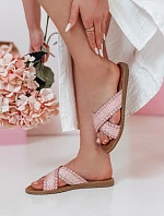 Dámské slaměné žabky SOLINIA pink FashionStreet ZY0924