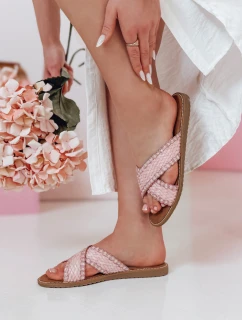 Dámské slaměné žabky SOLINIA pink FashionStreet ZY0924
