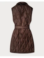 Pikowana kamizelka z paskiem Goodlookin czekoladowa (B8603-14) Pikowana kamizelka z paskiem Goodlookin czekoladowa (B8603-14)