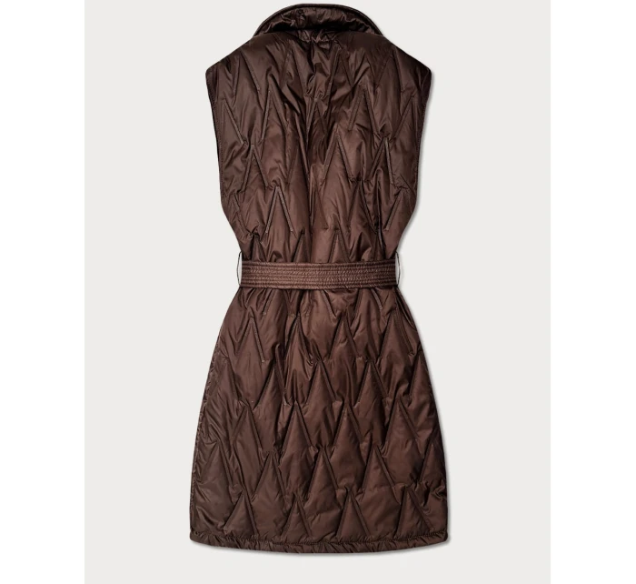 Pikowana kamizelka z paskiem Goodlookin czekoladowa (B8603-14) Pikowana kamizelka z paskiem Goodlookin czekoladowa (B8603-14)