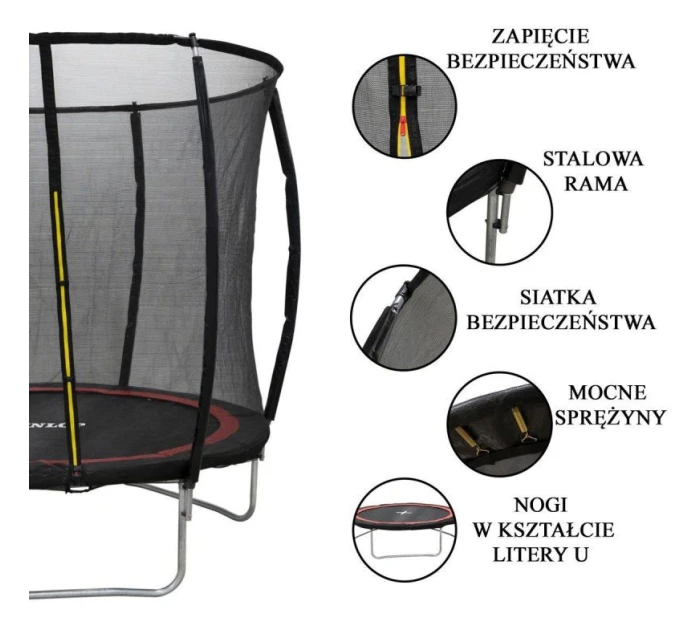 DUNLOP PREMIUM TRAMPOLÍNA S VNITŘNÍM MESH SYSTÉMEM fi244cm DUNLOP PREMIUM TRAMPOLÍNA S VNITŘNÍM MESH SYSTÉMEM fi244cm