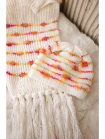 Dámská souprava se šátkem Anika K304 ecru+orange Dámská souprava se šátkem Anika K304 ecru+orange