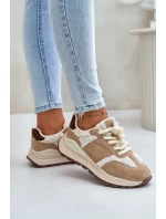 Zateplené dámské kožené sneakersy Big Star model 21675384 HIPOLY SYSTEM Béžové - Big Star Shoes