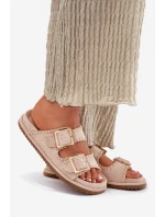 Dámské Sandály S Přezkami A Dekorativním Obšitím Béžové Visley Dámské Sandály S Přezkami A Dekorativním Obšitím Béžové Visley