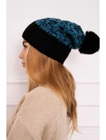 Milano fleecová čepice K203 tyrkysová melange+černá