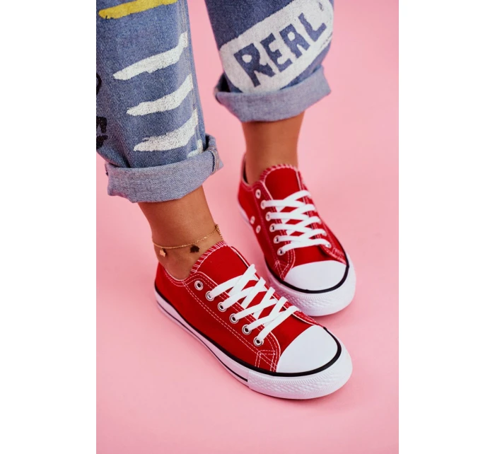 Klasické Dámské Tenisky Červené Omerta Klasické Dámské Tenisky Červené Omerta