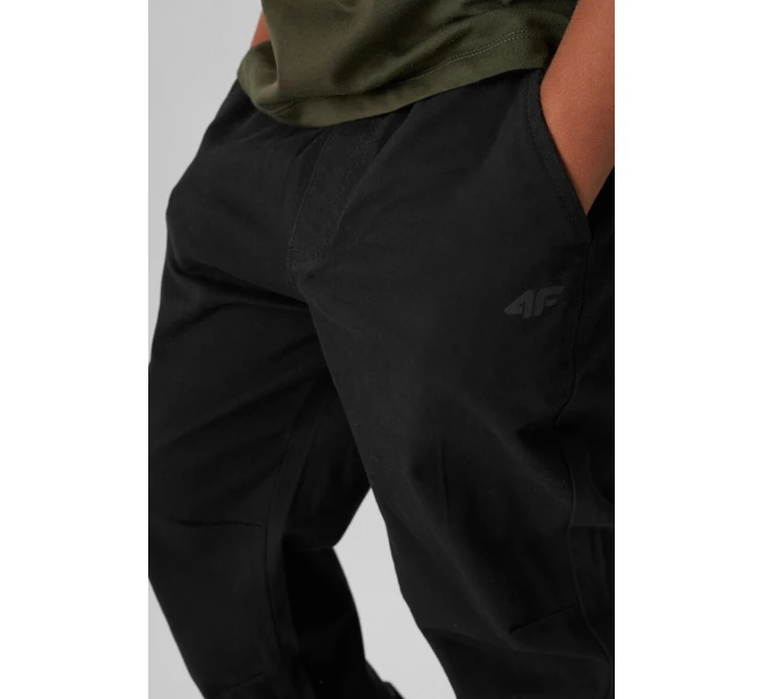 Chlapecké Jogger Kalhoty Casual Hladké 4F 4FJWMM00TTROM0812-20S Černé