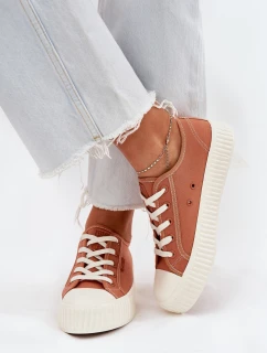 Dámské textilní tenisky na platformě Big Star model 21694356 Oranžové - Big Star Shoes