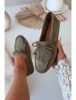 Dámské mokasíny s třásněmi zelené Janelisse Dámské mokasíny s třásněmi zelené Janelisse