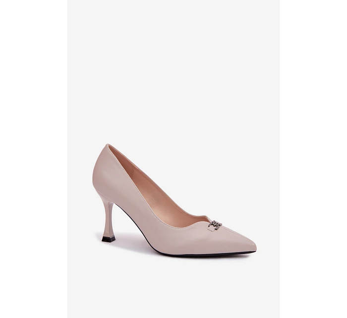 Lodičky Vinceza s ozdobným detailem Světle šedé Lodičky Vinceza s ozdobným detailem Světle šedé