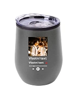 Personalizovaný cestovní termohrnek "BOWL" s motivem přehrávače Personalizovaný cestovní termohrnek "BOWL" s motivem přehrávače