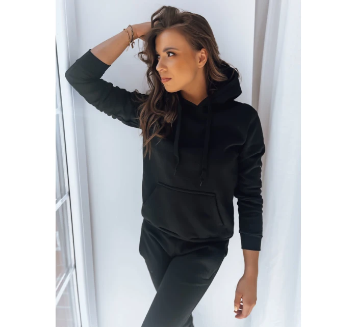 Dámská mikina BASIC s kapucí černá BY0158z Dámská mikina BASIC s kapucí černá BY0158z