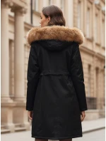 Dámská zimní bunda parka s kožešinou černá FashionStreet TY5110