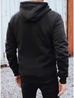 Pánská zateplená mikina s kapucí černá FashionStreet BX5918 Pánská zateplená mikina s kapucí černá FashionStreet BX5918