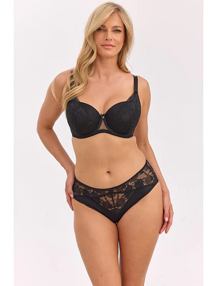 Kalhotky Gaia GFB 1359 Elodie, brazilský střih, černé, velikosti S–2XL Kalhotky Gaia GFB 1359 Elodie, brazilský střih, černé, velikosti S–2XL