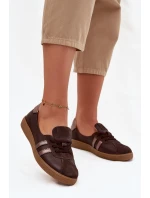 Kožené semišové dámské polobotky typu barefoot Zazoo N1341 čokoládové