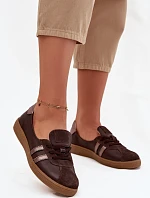 Kožené semišové dámské polobotky typu barefoot Zazoo N1341 čokoládové