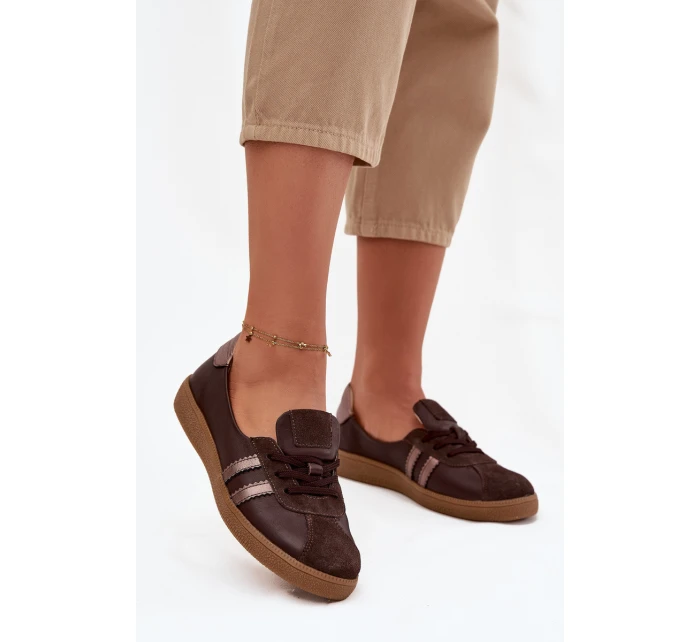 Kožené semišové dámské polobotky typu barefoot Zazoo N1341 čokoládové