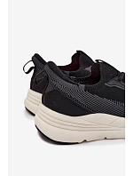 Pánské Sportovní Boty Textilní Na Platformě  Černé model 22147190 - Kobbo