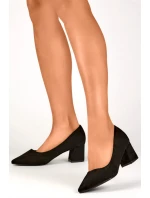 Dámské lodičky na sloupek podpatku KJ-10 / 203053 Černá - Soon Her