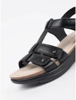 Stylové černé dámské  sandály platforma