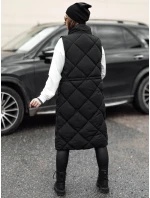 Dámská dlouhá prošívaná vesta černá Dstreet model 21982602 - FashionStreet