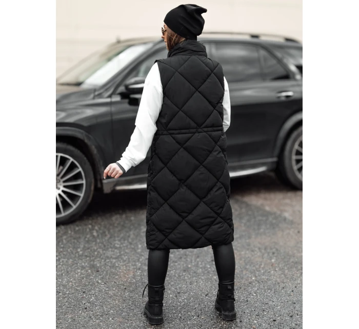 Dámská dlouhá prošívaná vesta černá Dstreet model 21982602 - FashionStreet