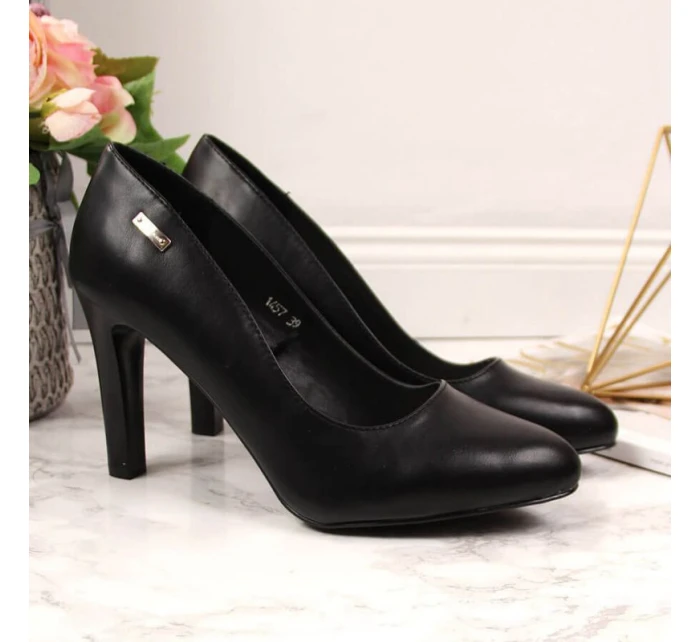 Dámské černé lodičky na podpatku W - Sergio Leone