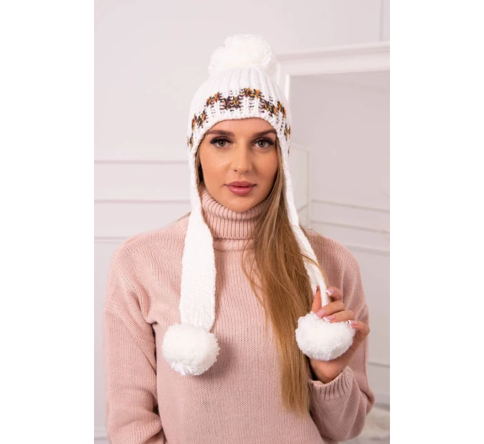 Dámská klapka na uši Nadia K321 bílá