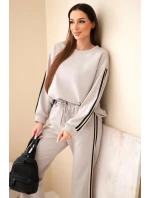 Dámský viskózový komplet v model 22011688 provedení s lampasy fango - K-Fashion