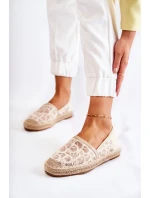 Klasické dámské espadrilky prolamované béžové model 21588402 - S.Barski