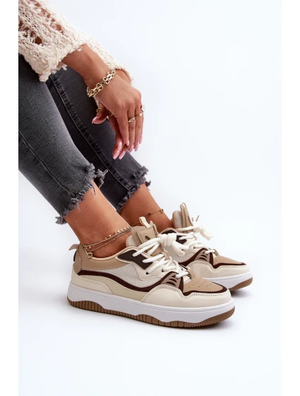 Dámské tenisky na platformě hnědé model 21656953 - Boto Dámské tenisky na platformě hnědé model 21656953 - Boto