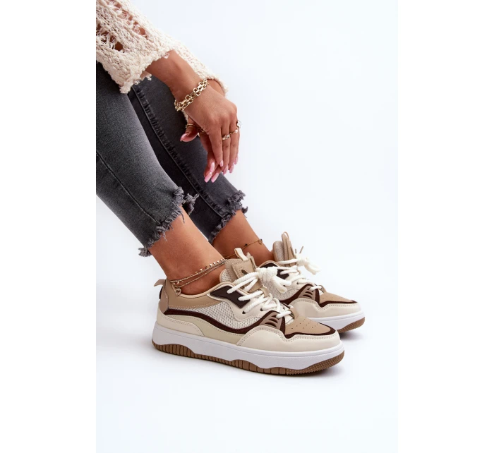 Dámské tenisky na platformě hnědé model 21656953 - Boto Dámské tenisky na platformě hnědé model 21656953 - Boto