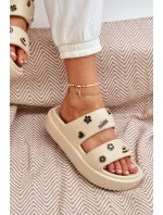 Dámské Pěnové Pantofle S Dekoracemi Béžové Ravanala Dámské Pěnové Pantofle S Dekoracemi Béžové Ravanala