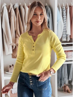 Dámské tričko s dlouhým rukávem FELORIA žlutá FashionStreet RY2778
