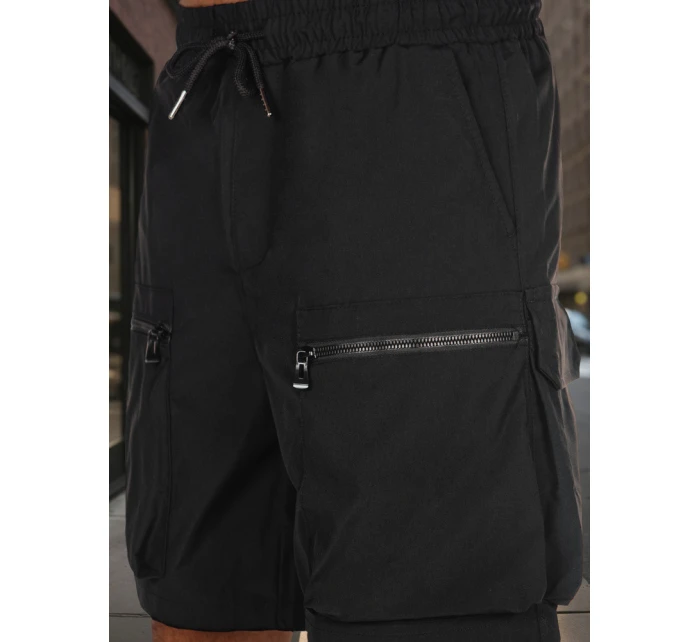 Pánské látkové bojové šortky černé FashionStreet SX2506