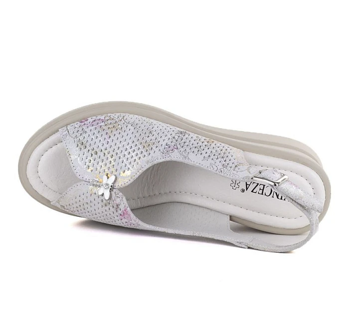 Šedé kožené dámské sandály na platformě Vinceza 26-79614 Šedé kožené dámské sandály na platformě Vinceza 26-79614