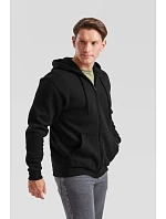Fruit of the Loom Classic Hooded Sweat Jacket Mikina s kapucí 16.2062 black Fruit of the Loom Classic Hooded Sweat Jacket Mikina s kapucí 16.2062 black