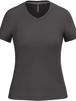 Kariban K 381 Dámské tričko s výstřihem do V 20.K381 dark grey