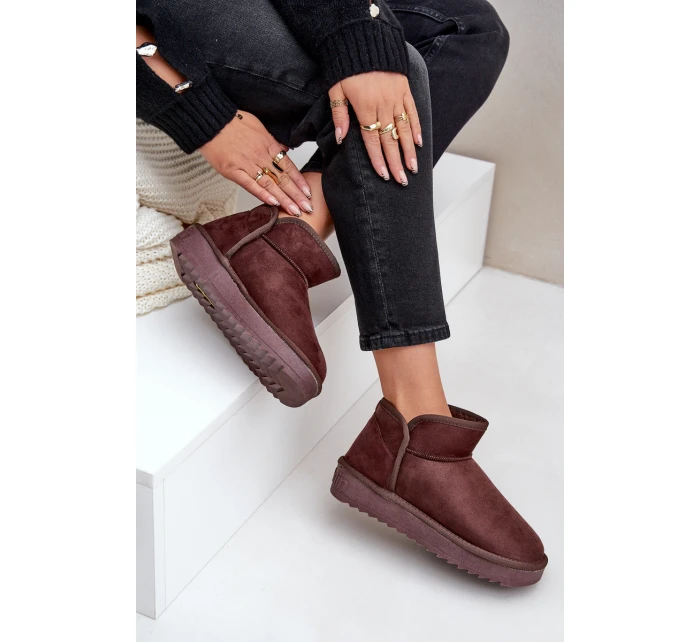 Sněhule Na Platformě Dámské D.Franklin DFSH370010 Čokoládové