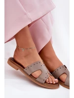 Zazoo 40326 Dámské sandály s ozdobnými výřezy tmavě béžové Zazoo 40326 Dámské sandály s ozdobnými výřezy tmavě béžové