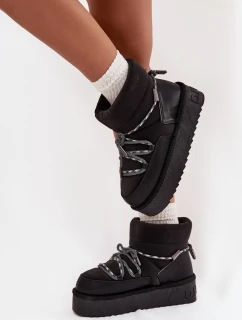 Dámské sněhule na platformě D.Franklin – černé