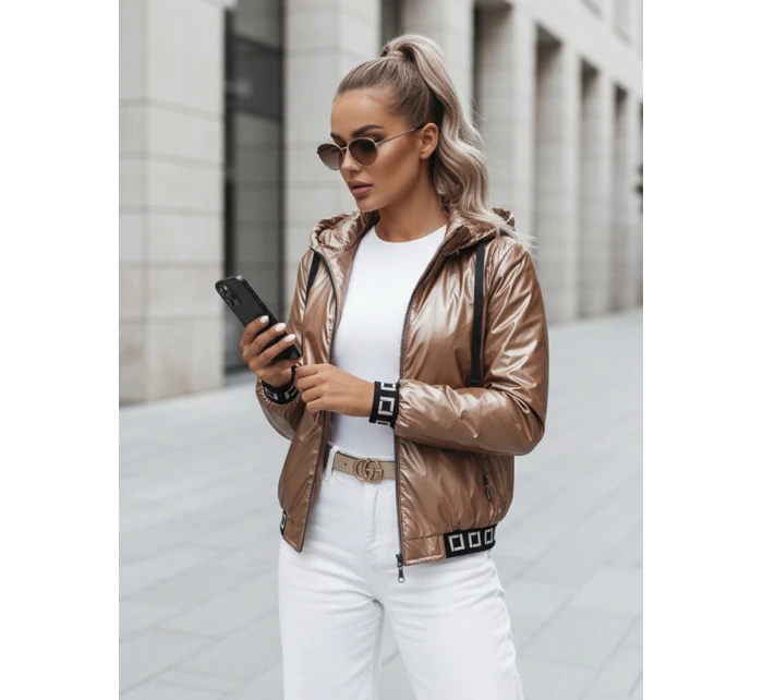Dámský bomber BOMBESS beige FashionStreet TY4913 Dámský bomber BOMBESS beige FashionStreet TY4913