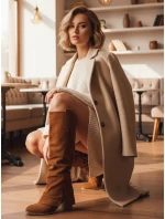 Dámské semišové boty model 21994924 v barvě camel - Dstreet