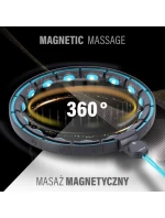 MAGNETICKÝ HULA HOP SET ČERNÝ/TYRKYSOVÝ HHM17 S POČÍTADLEM HMS + ZEŠTÍHLUJÍCÍ PÁS BR163 ČERVENÝ