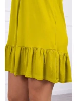 Šaty s tenkými pásky z kiwi